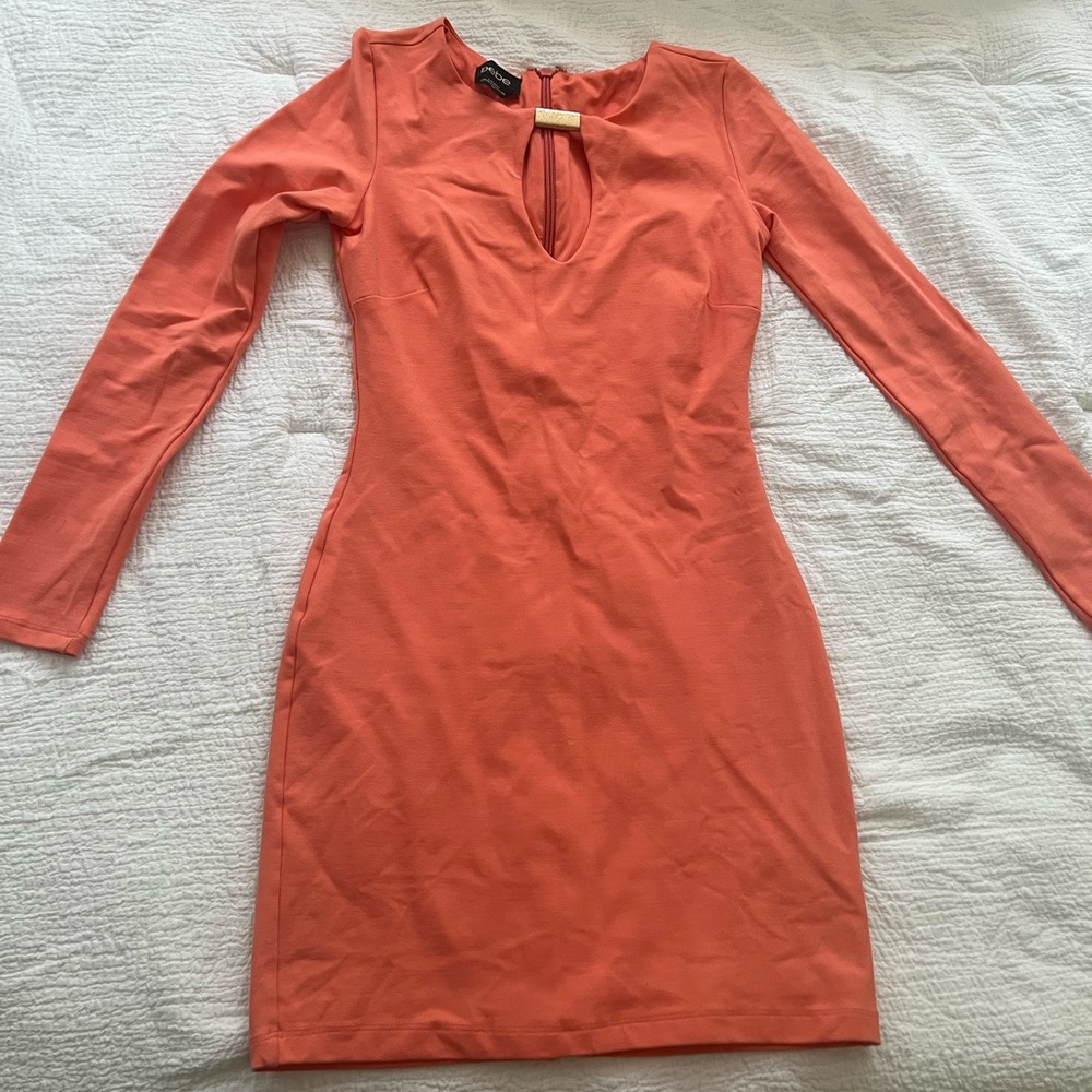 Orange peachy Bebe dress